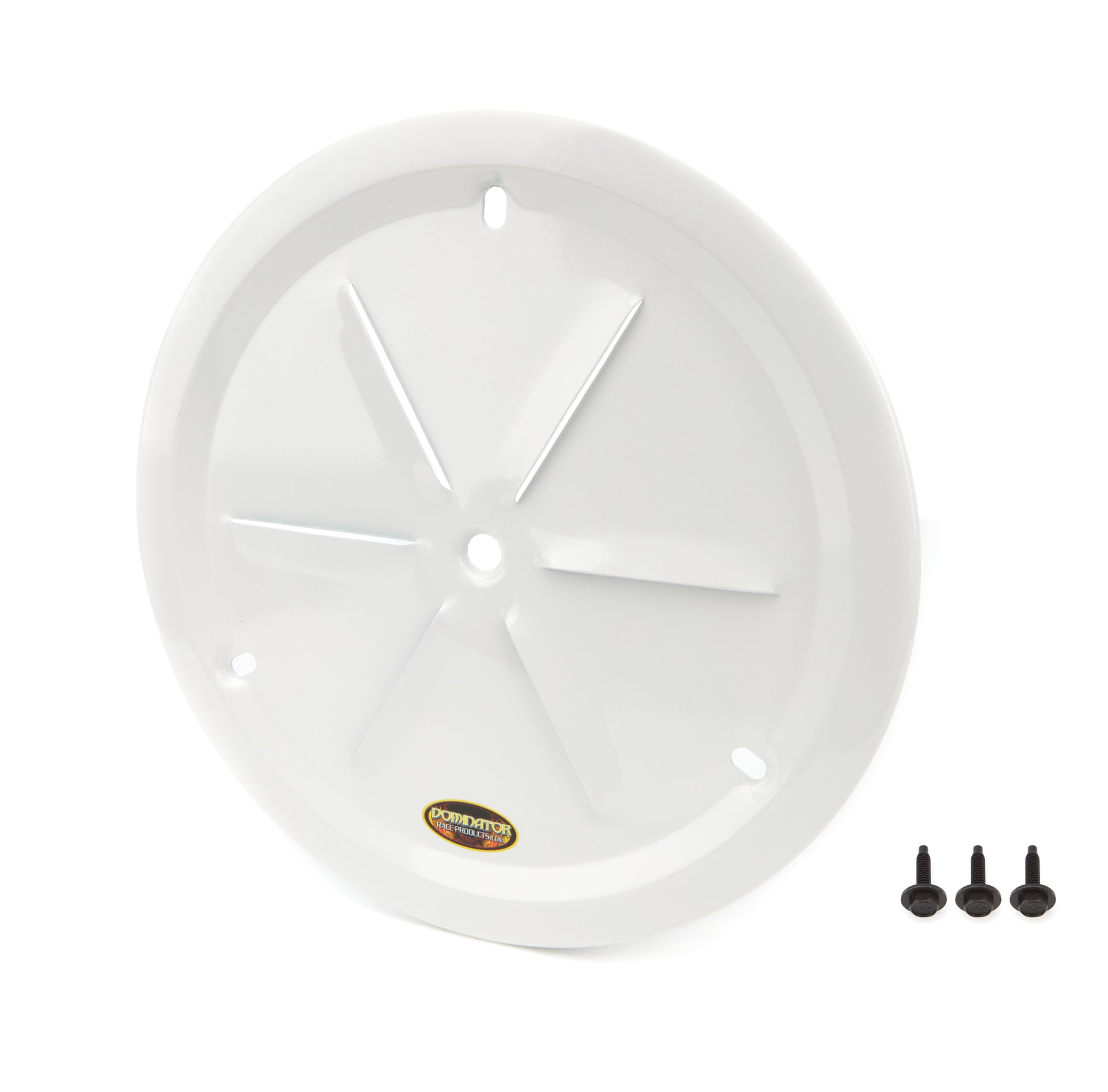 Dominator Racing Products Wheel Cover Louver Vent Alum Bolt 15in White Tire and Wheel Accessories Wheel Mud Covers and Components main image
