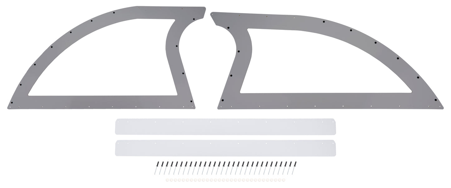 DOMINATOR RACE PRODUCTS Sail Panel Pair Late Model Gray Exterior Components Body Panels and Components main image