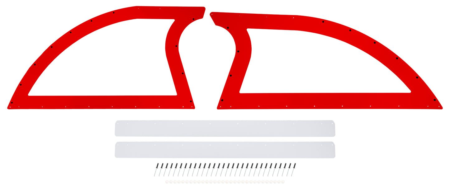DOMINATOR RACE PRODUCTS Sail Panel Pair Late Model Red Exterior Components Body Panels and Components main image