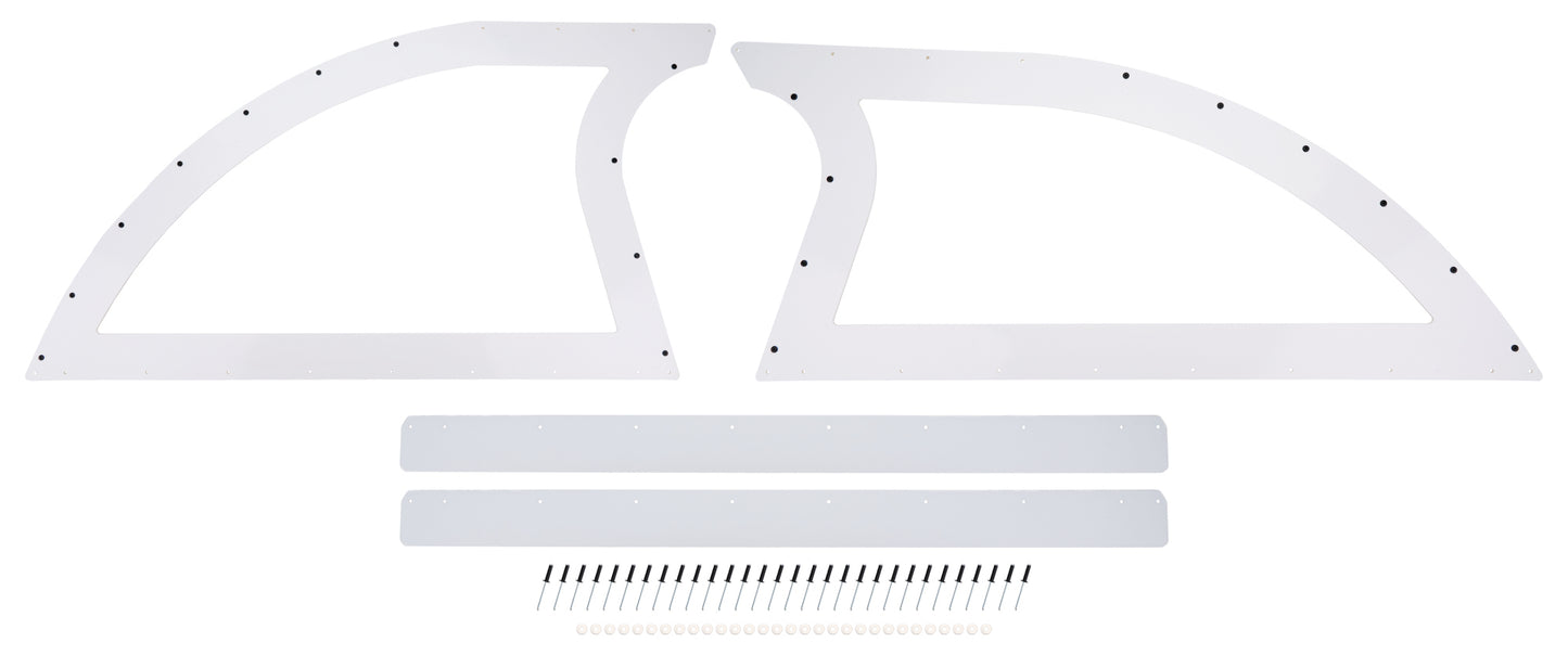 DOMINATOR RACE PRODUCTS Sail Panel Pair Late Model White Exterior Components Body Panels and Components main image