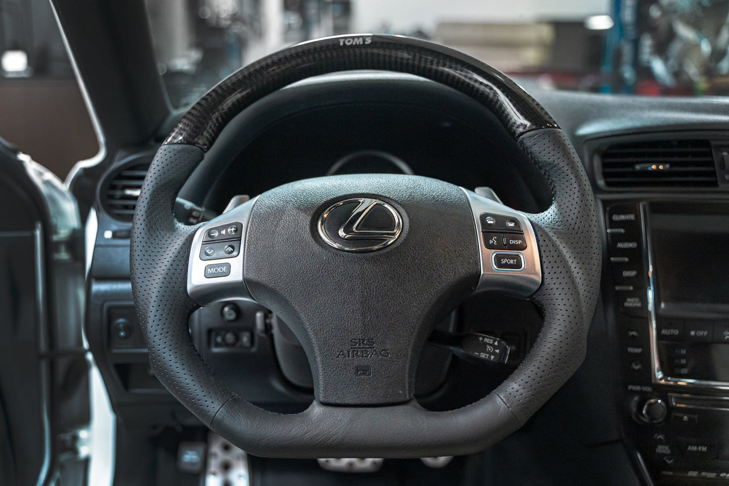 TOM'S Racing Carbon Steering Wheel for Lexus ISF (2008-2014), IS250 / IS350 (2006-2013)