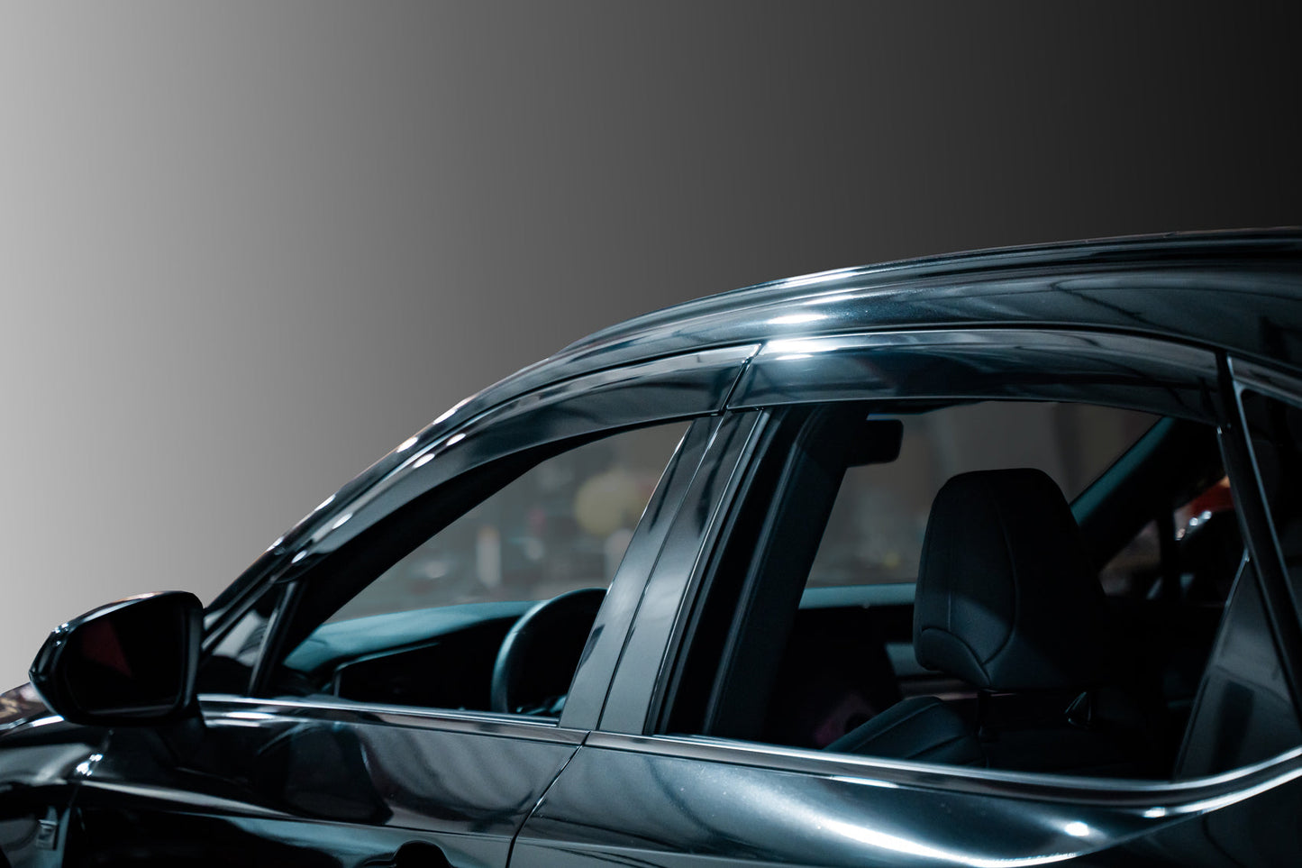 OEM Japan OE Japan - Window Visor Set - 2023+ Lexus RX F-Sport (Black Chrome Trim)