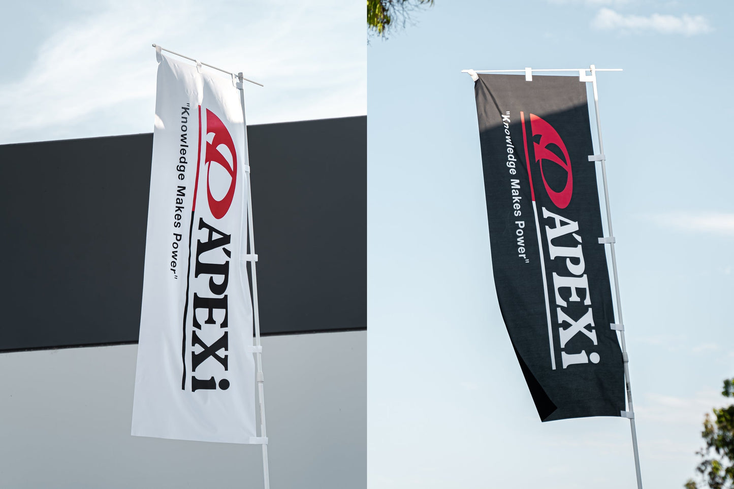 APEXi A'PEXi "Knowledge Makes Power" Nobori Flag - Limited Edition
