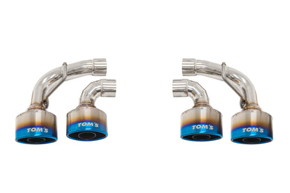 TOM'S Racing Stainless Steel Muffler (Titanium Tips) - 2018+ Lexus LC500, LC500h / LC Convertible ** IN STOCK **