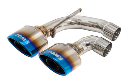 TOM'S Racing Stainless Steel Muffler (Titanium Tips) - 2018+ Lexus LC500, LC500h / LC Convertible ** IN STOCK **