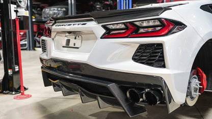APR Chevrolet Corvette C8 Carbon Fiber Rear Spoiler Delete