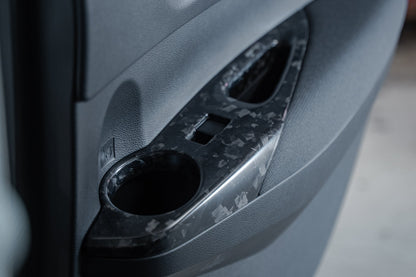 TOM'S Racing Forged Carbon Door Switch Panel Set (LHD)- Toyota GR Corolla [2023+] / Toyota Corolla Hatchback [2019+]