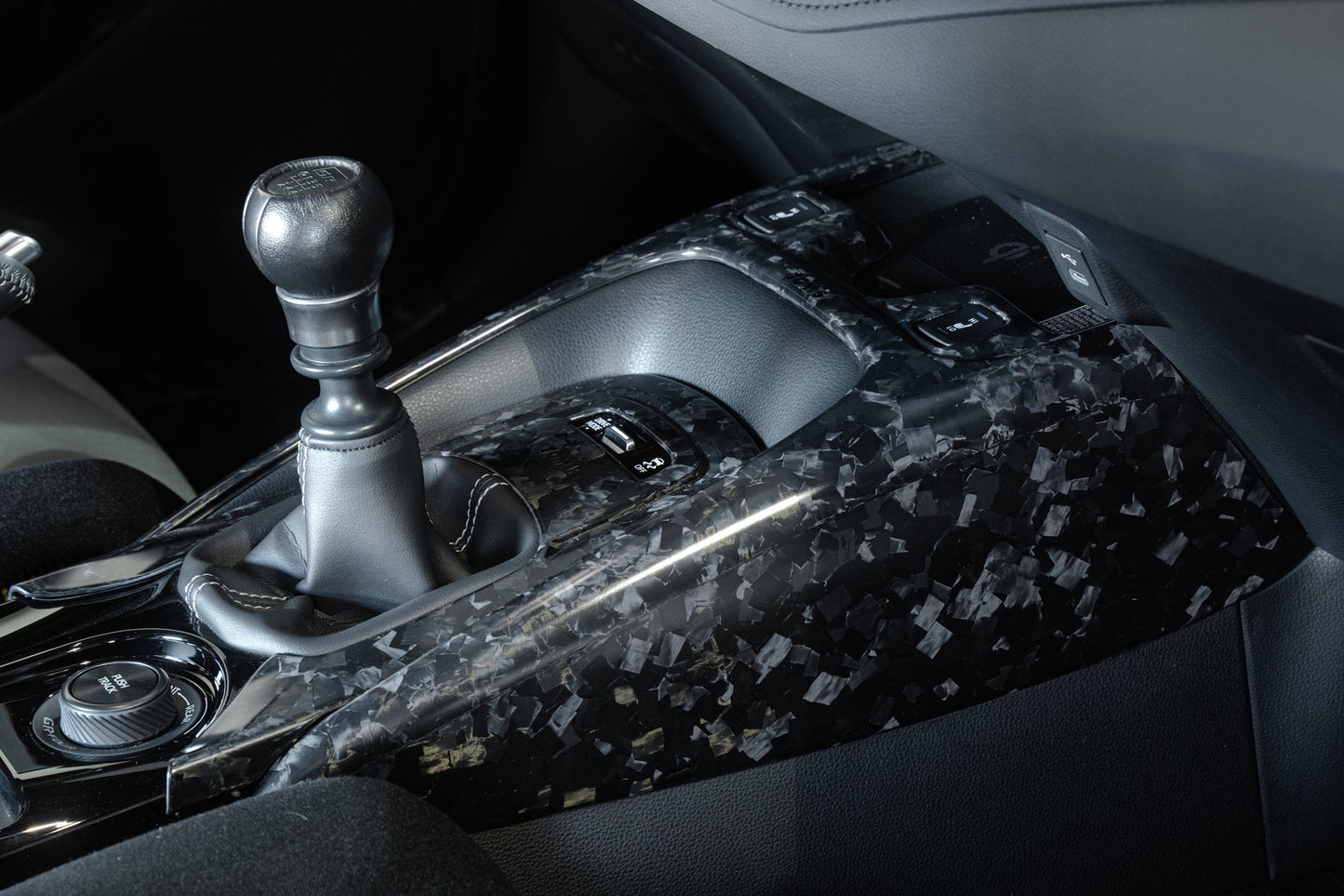 TOM'S Racing Forged Carbon Shift Panel No.01 - Toyota GR Corolla [2023+] / Toyota Corolla Hatchback [2019+]