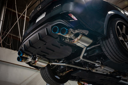 TOM'S Racing Stainless Axleback Exhaust System - 2021+ Lexus IS 300/350 (Titanium Quad Tips)