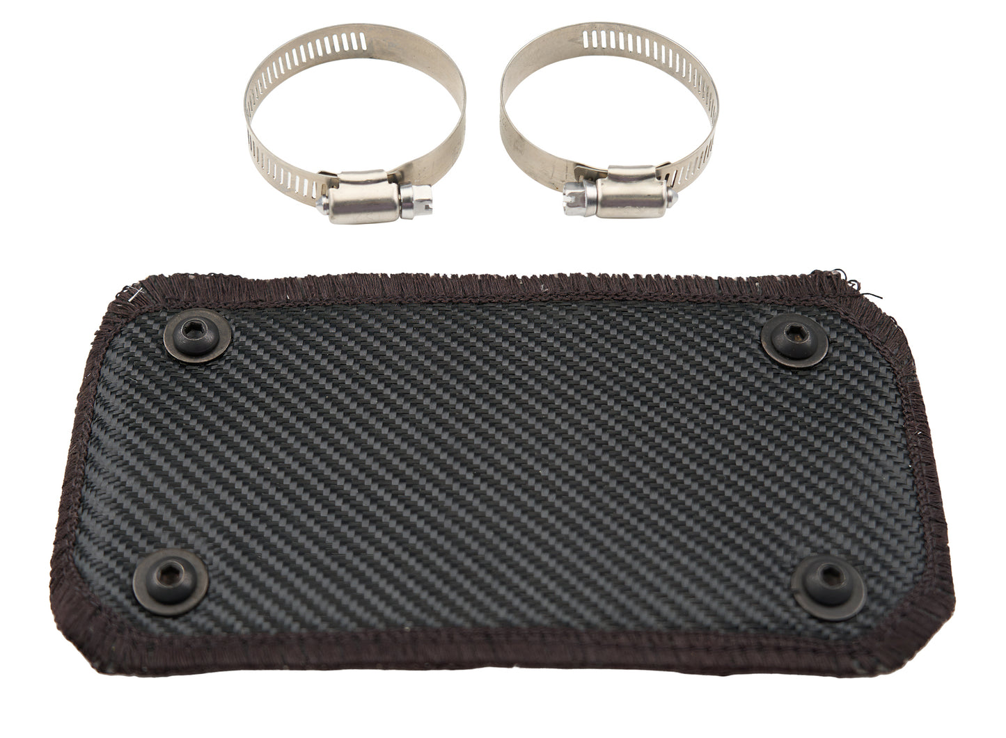 DESIGN ENGINEERING Pipe Shield 4in x 8in Onyx Exhaust Heat Protection main image