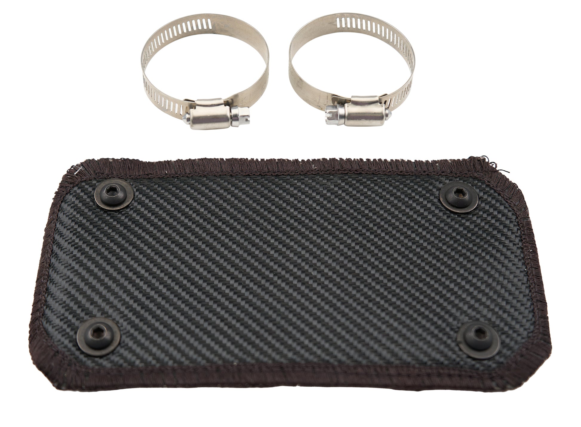 DESIGN ENGINEERING Pipe Shield 4in x 8in Onyx Exhaust Heat Protection main image