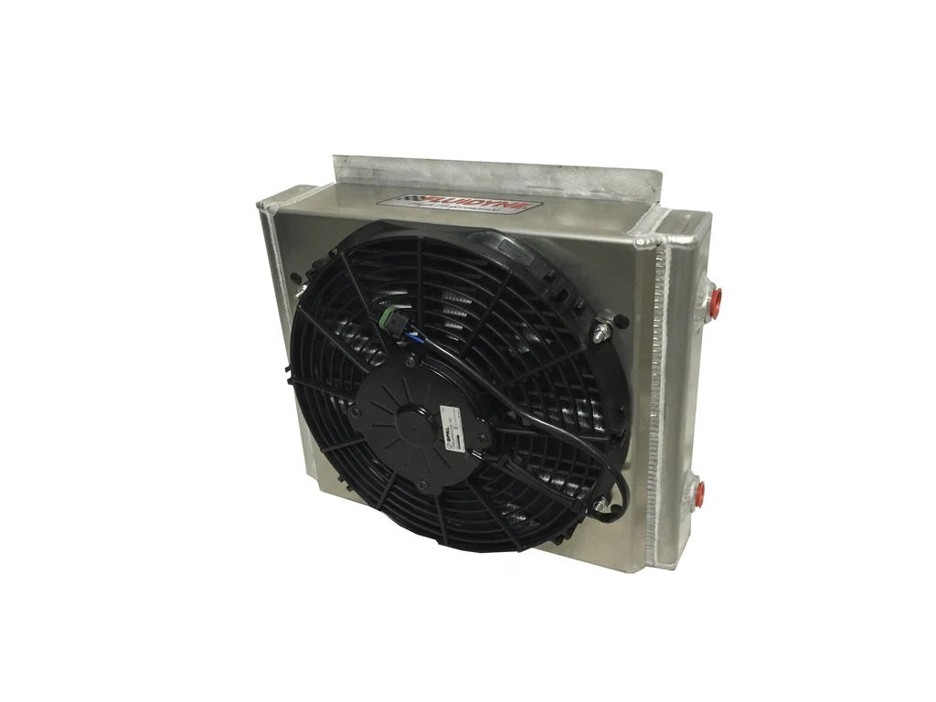 Fluidyne Transmission Cooler w/ Fan Dbl Pass Oil and Fluid Coolers Fluid Coolers main image