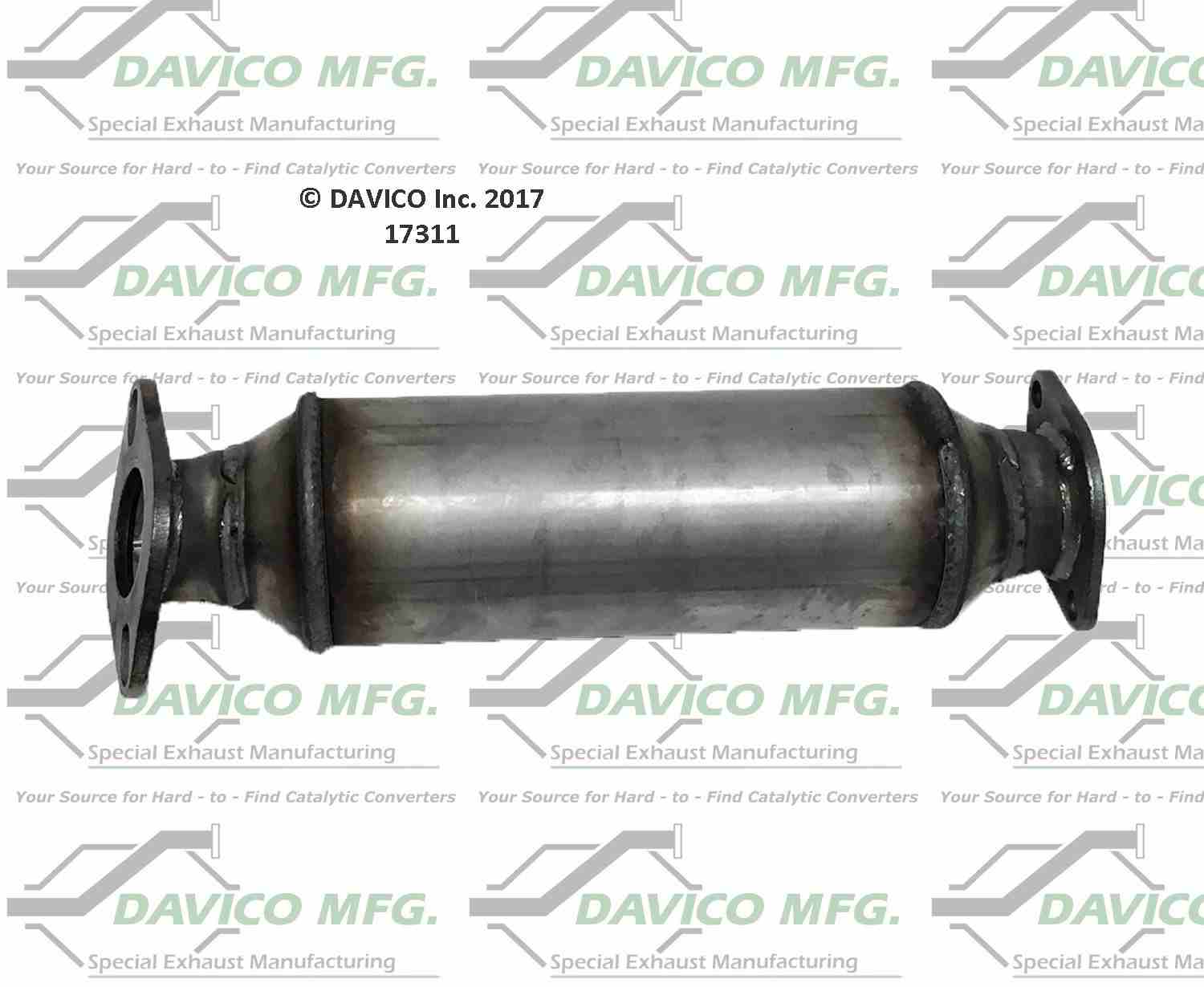 Davico Mfg Exact-Fit Catalytic Converter  top view frsport 17311