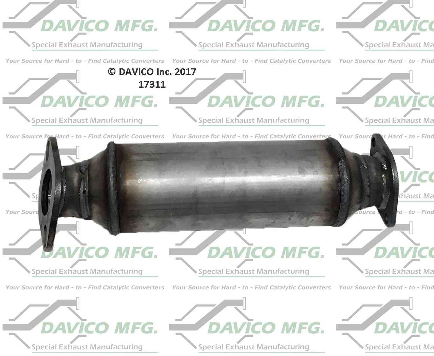 Davico Mfg Exact-Fit Catalytic Converter  top view frsport 17311