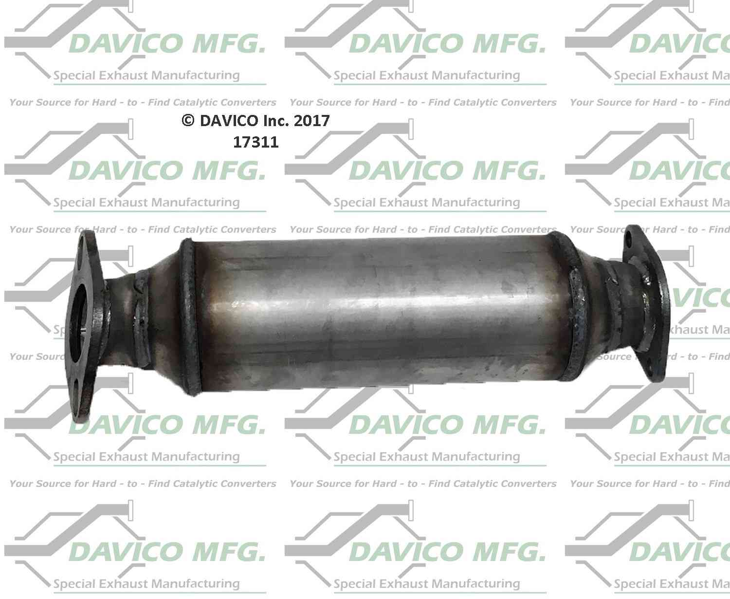 Davico Mfg Exact-Fit Catalytic Converter  top view frsport 17311