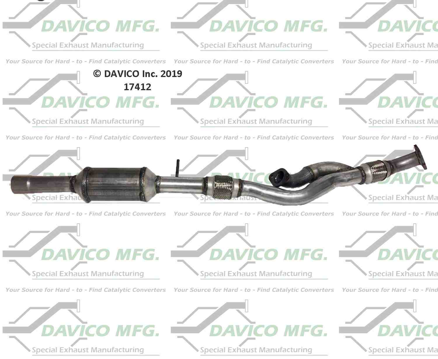 Davico Mfg Exact-Fit Catalytic Converter 17412