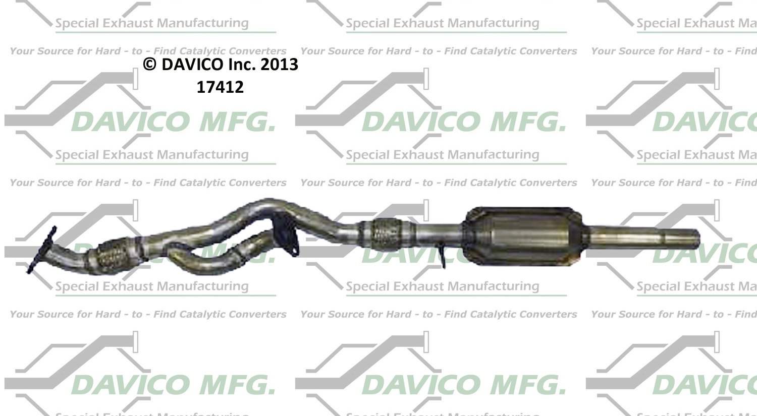 Davico Mfg Exact-Fit Catalytic Converter 17412