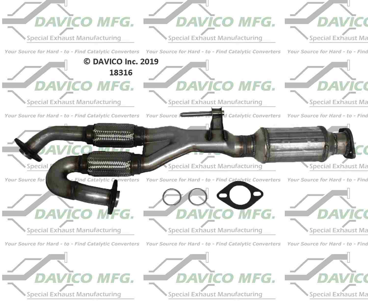 Davico Mfg Exact-Fit Catalytic Converter 18316