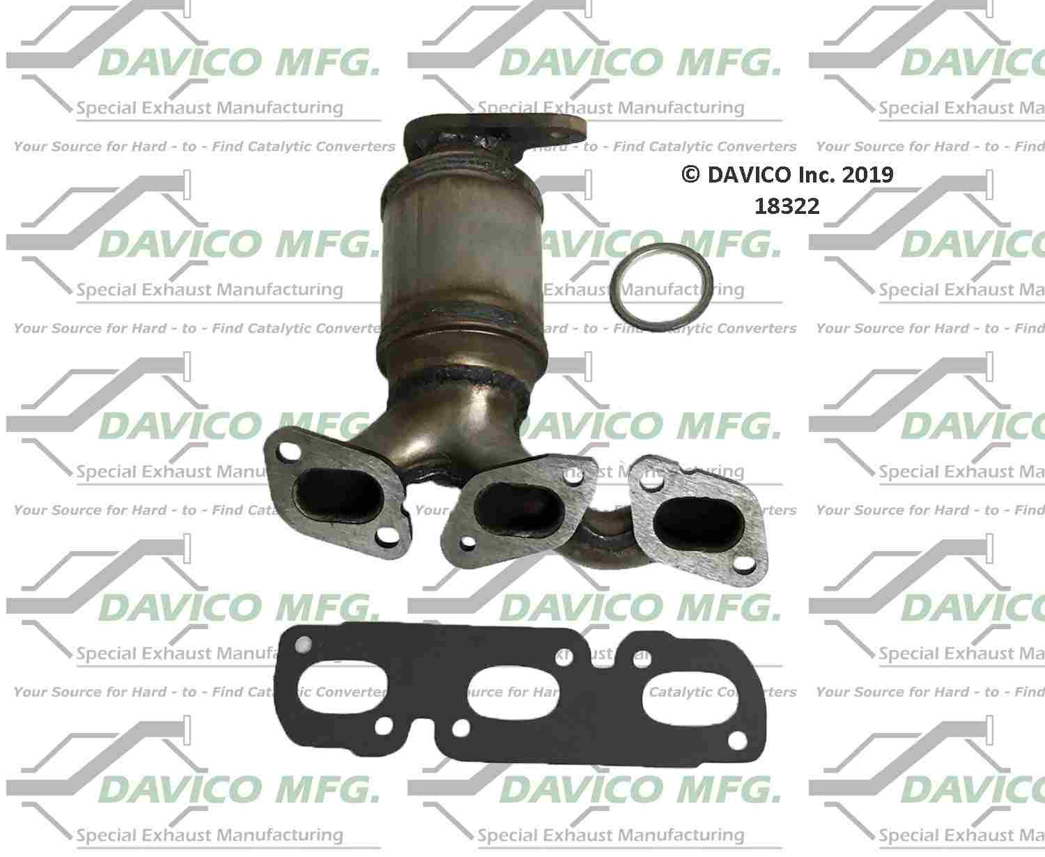 Davico Mfg Exact-Fit Catalytic Converter - 18322