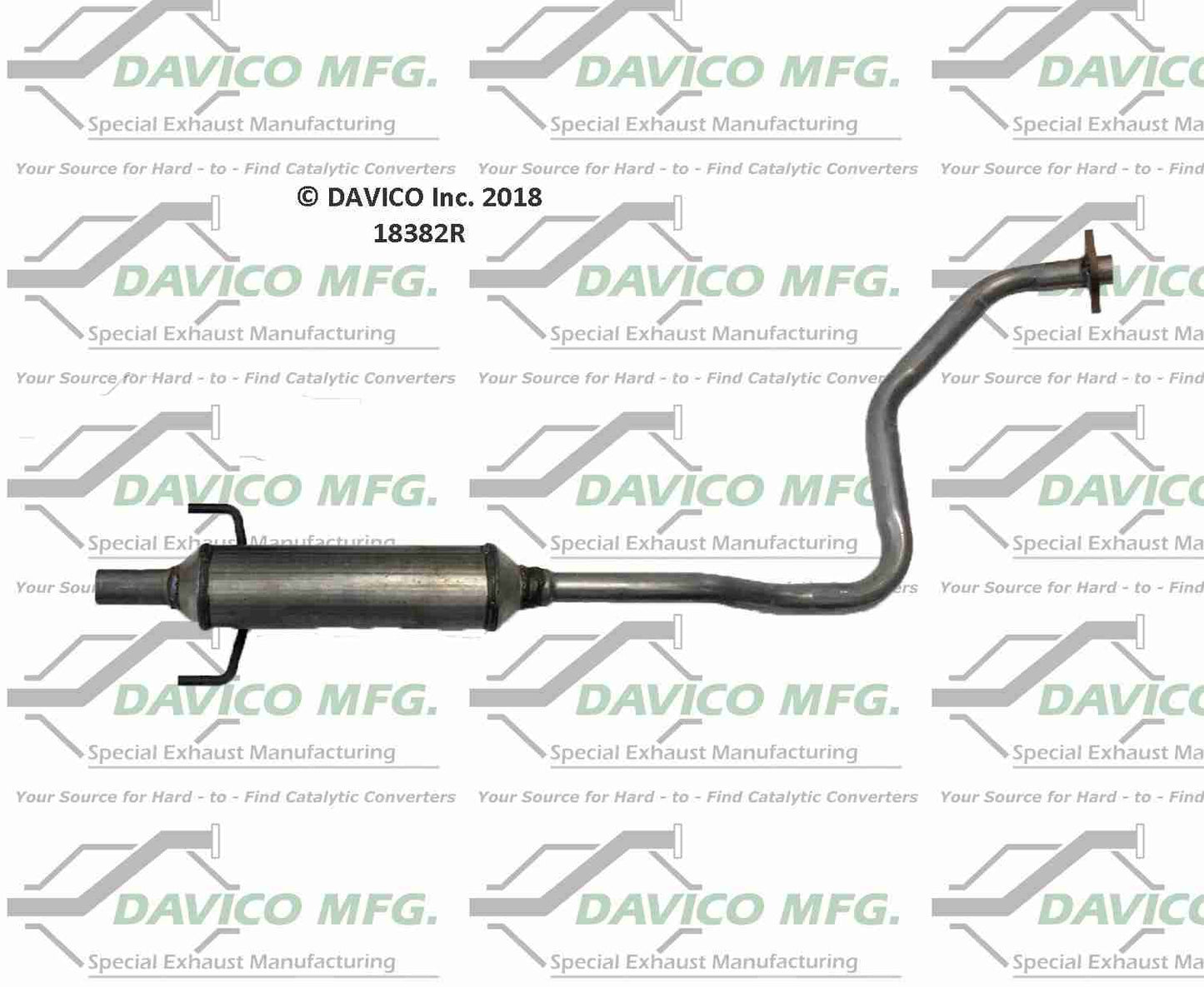 Davico Mfg Exhaust Resonator Pipe 18382R