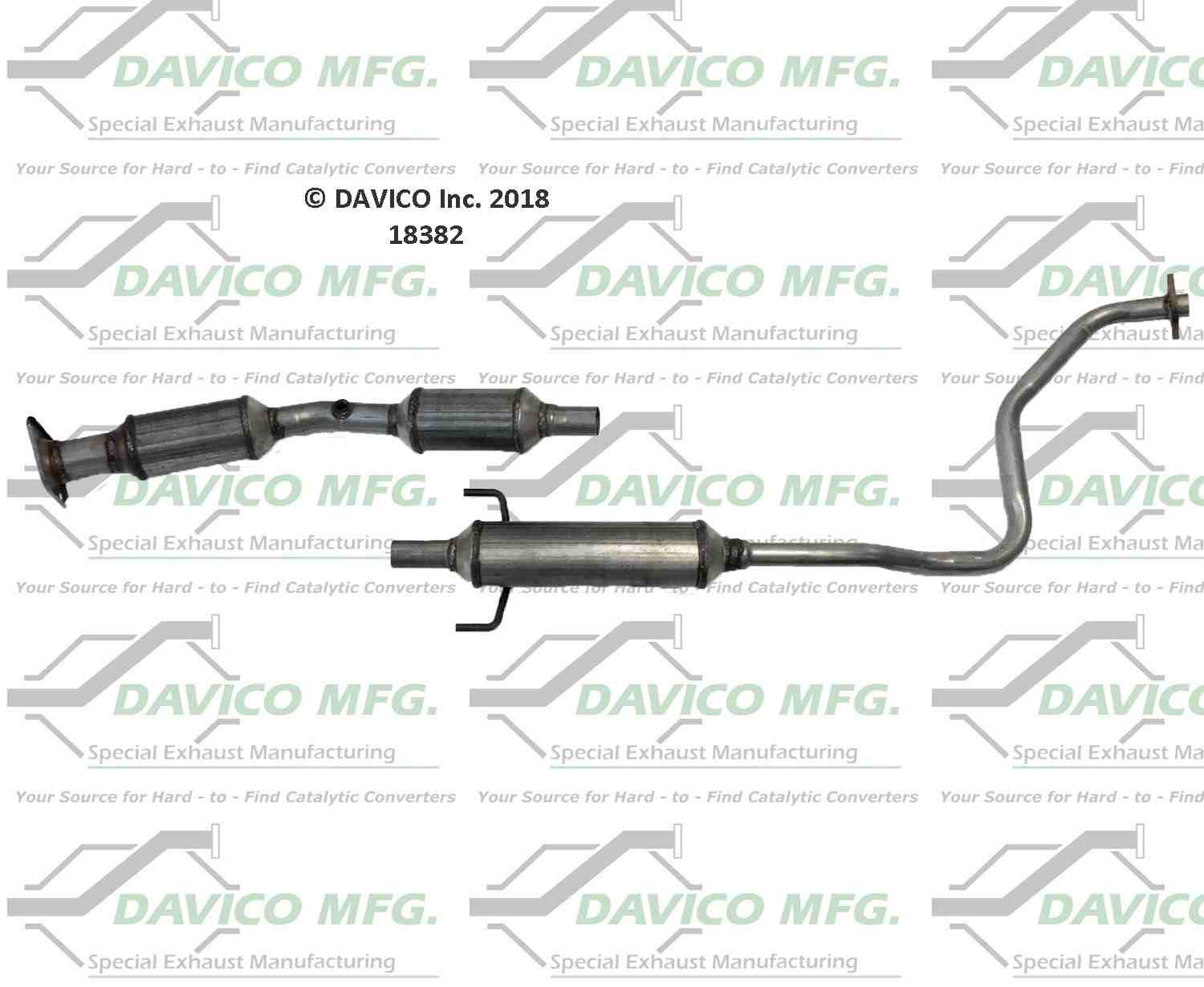 Davico Mfg Exact-Fit Catalytic Converter 18382