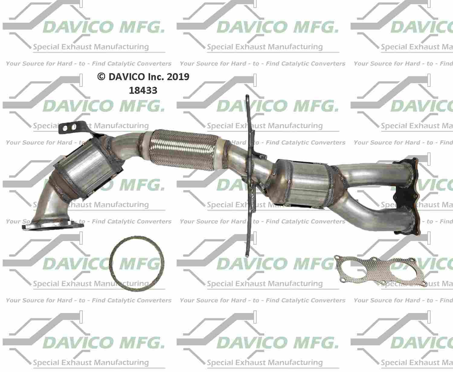 Davico Mfg Exact-Fit Catalytic Converter 18433