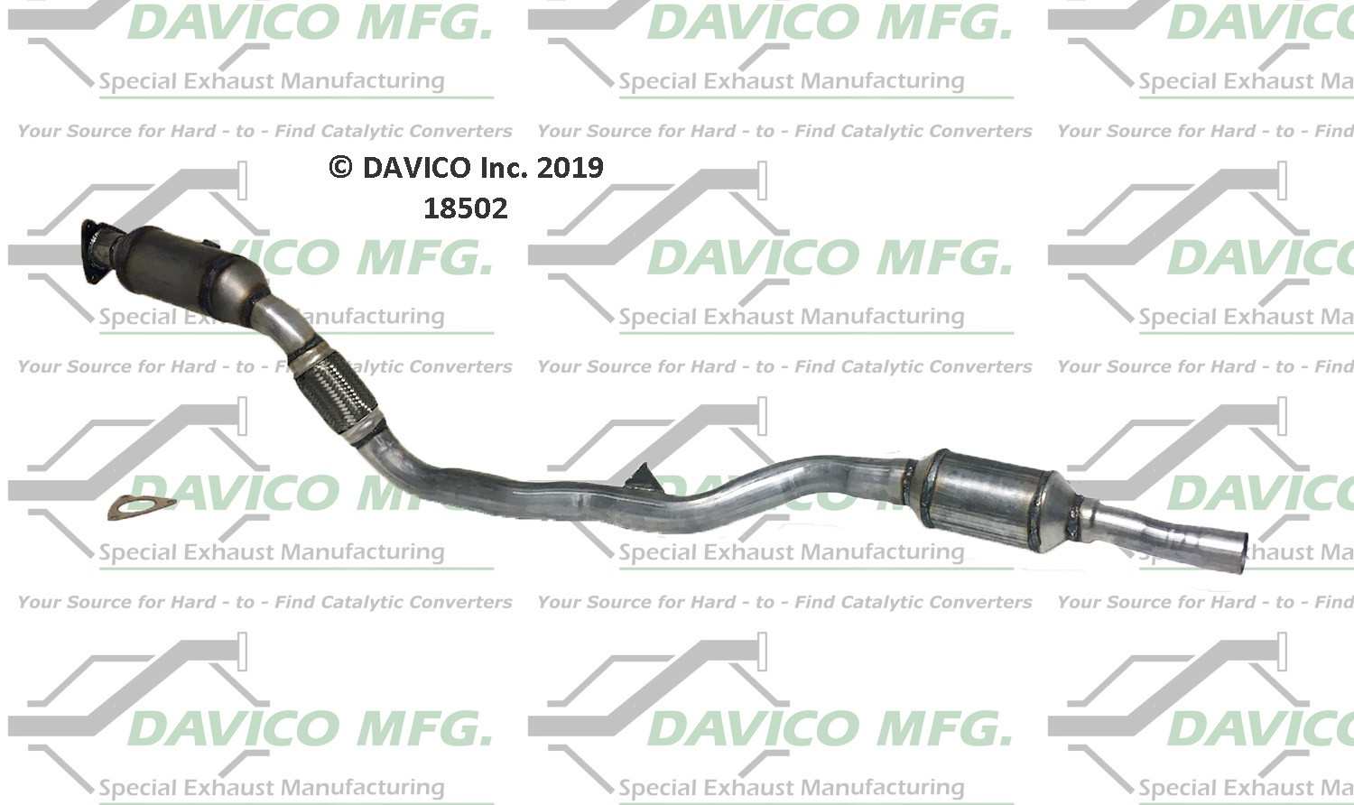 Davico Mfg Exact-Fit Catalytic Converter 18502