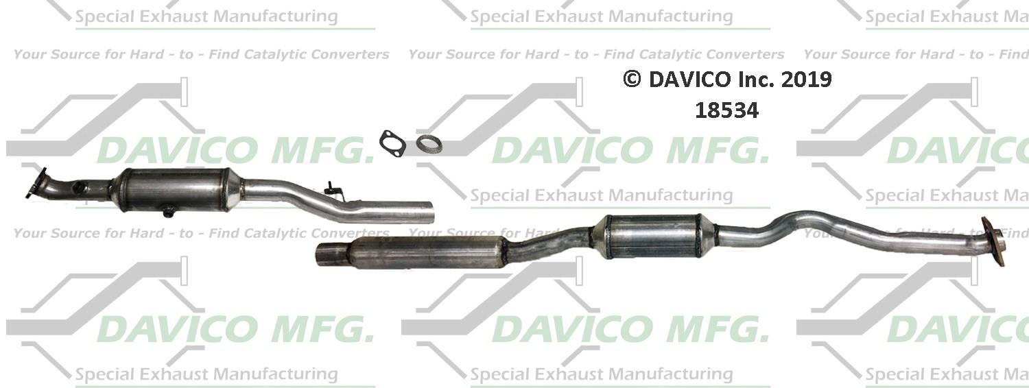 Davico Mfg Exact-Fit Catalytic Converter 18534