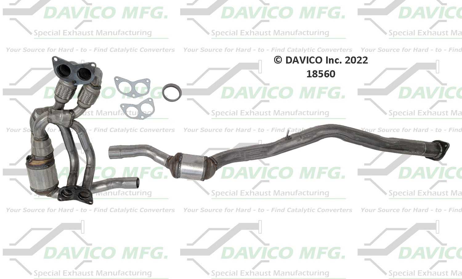 Davico Mfg Exact-Fit Catalytic Converter 18560