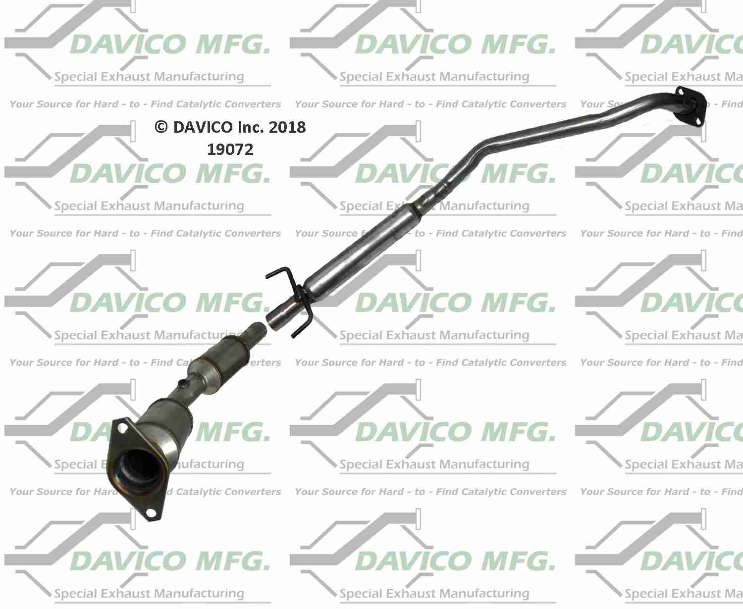 Davico Mfg Exact-Fit Catalytic Converter 19072