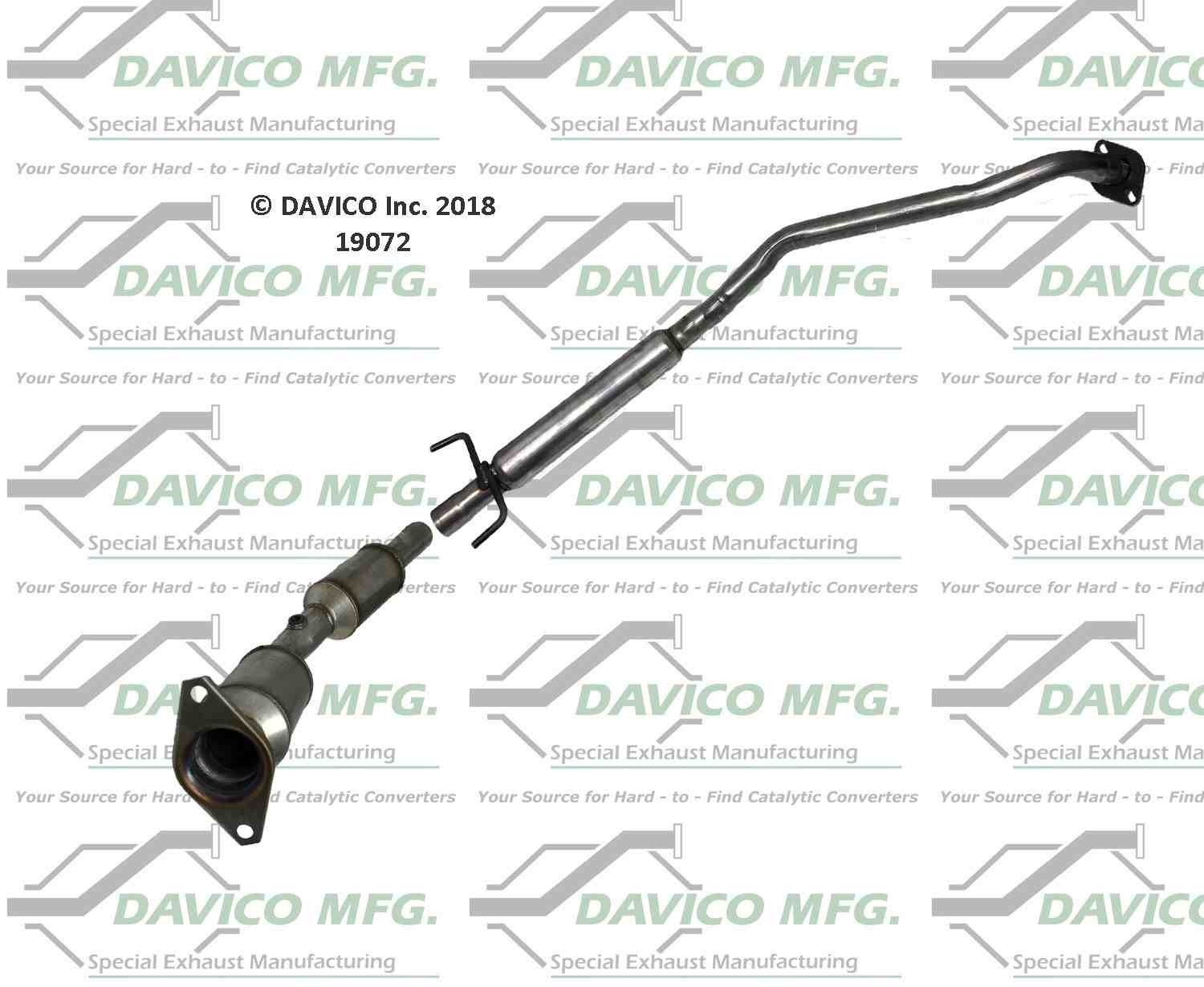 Davico Mfg Exact-Fit Catalytic Converter 19072