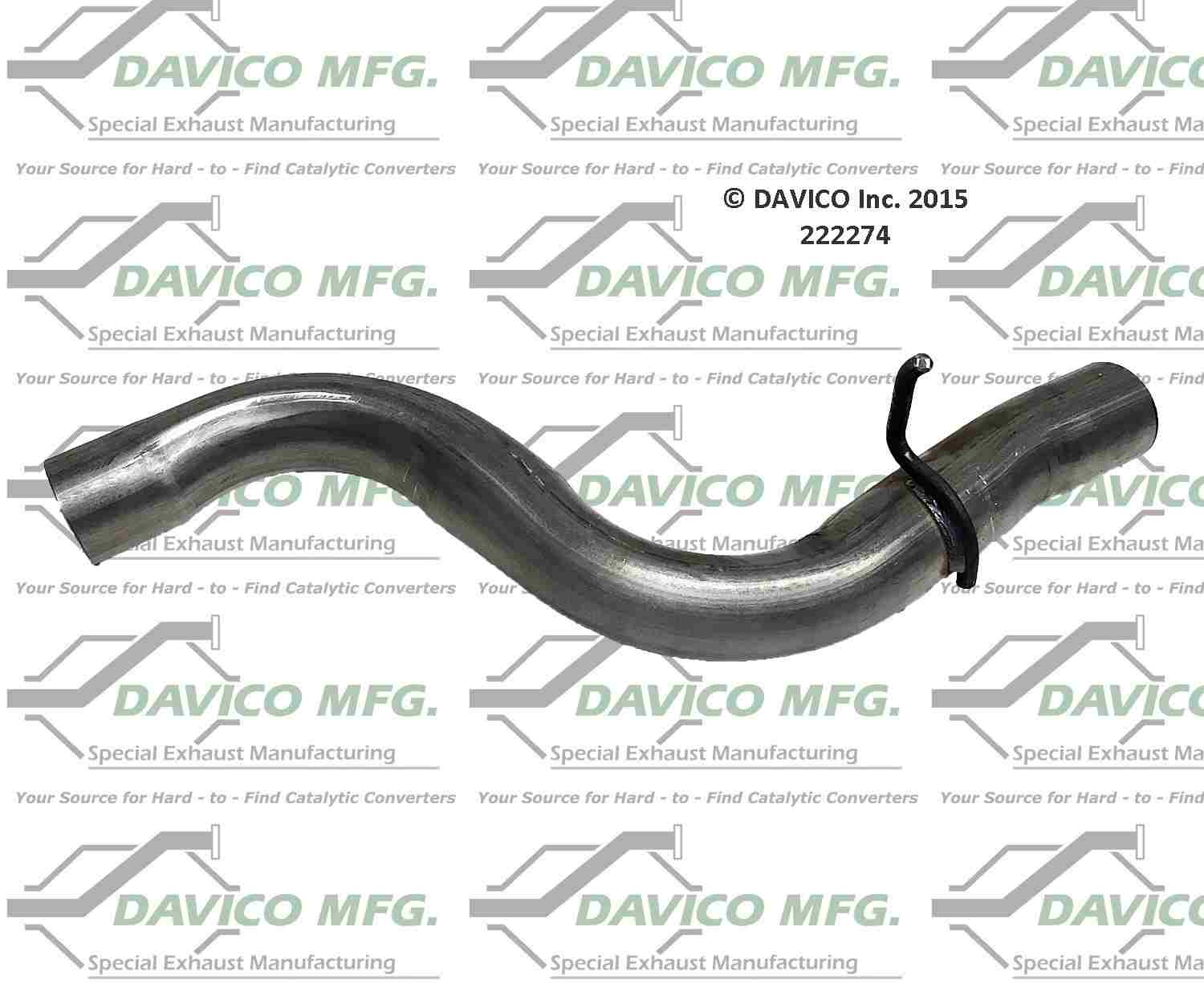 Davico Mfg Exact-Fit Exhaust Pipe 222274