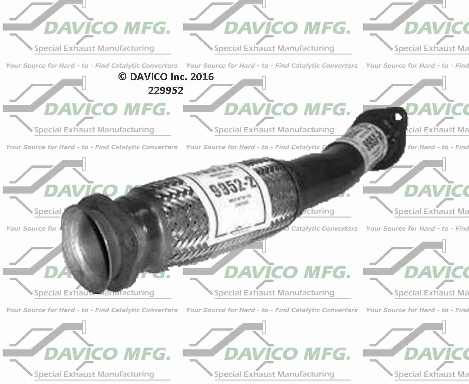Davico Mfg Exact-Fit Exhaust Pipe 229952