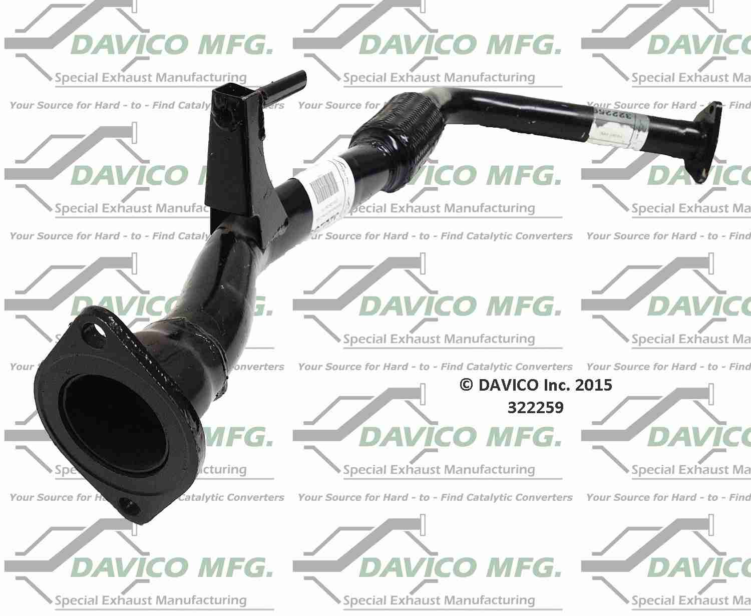 Davico Mfg Exact-Fit Exhaust Pipe 322259