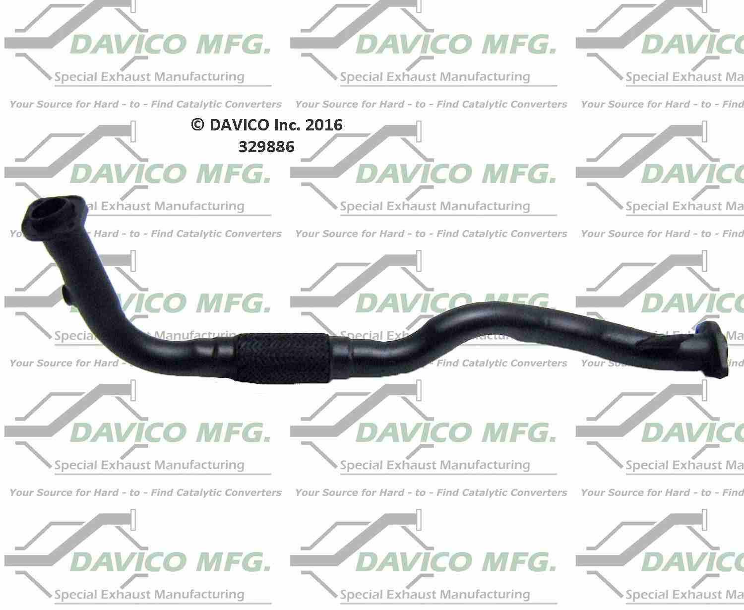 Davico Mfg Exact-Fit Exhaust Pipe 329886