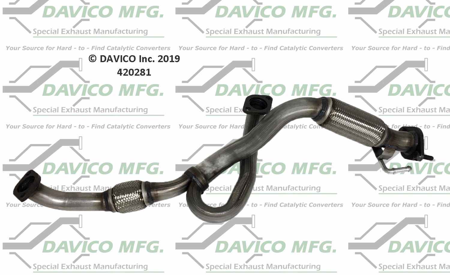 Davico Mfg Exact-Fit Exhaust Pipe 420281
