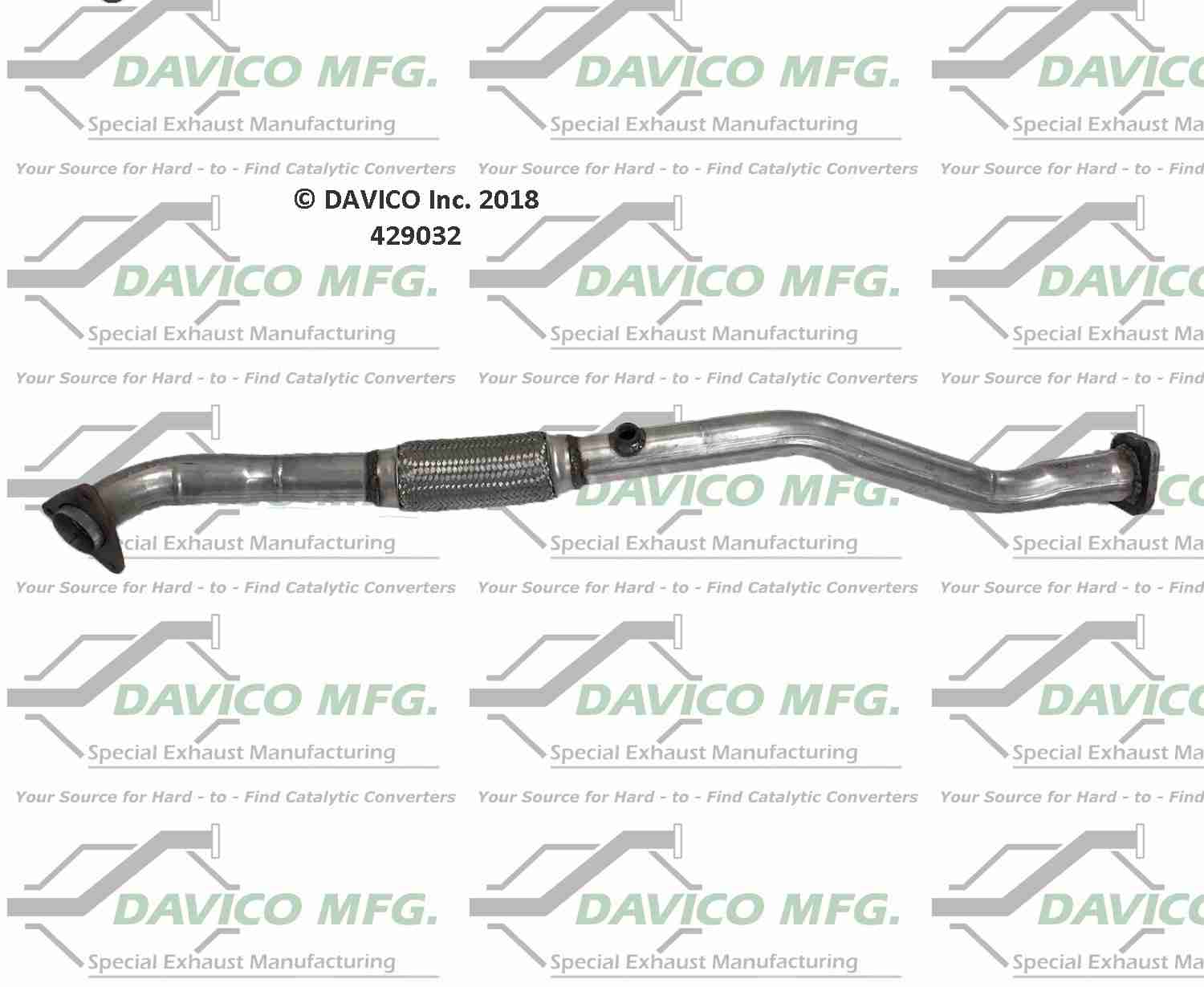 Davico Mfg Exact-Fit Exhaust Pipe 429032