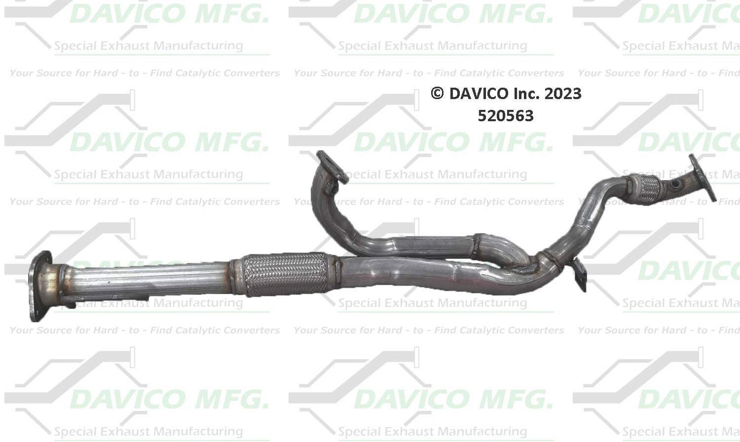 Davico Mfg Exact-Fit Exhaust Pipe 520563