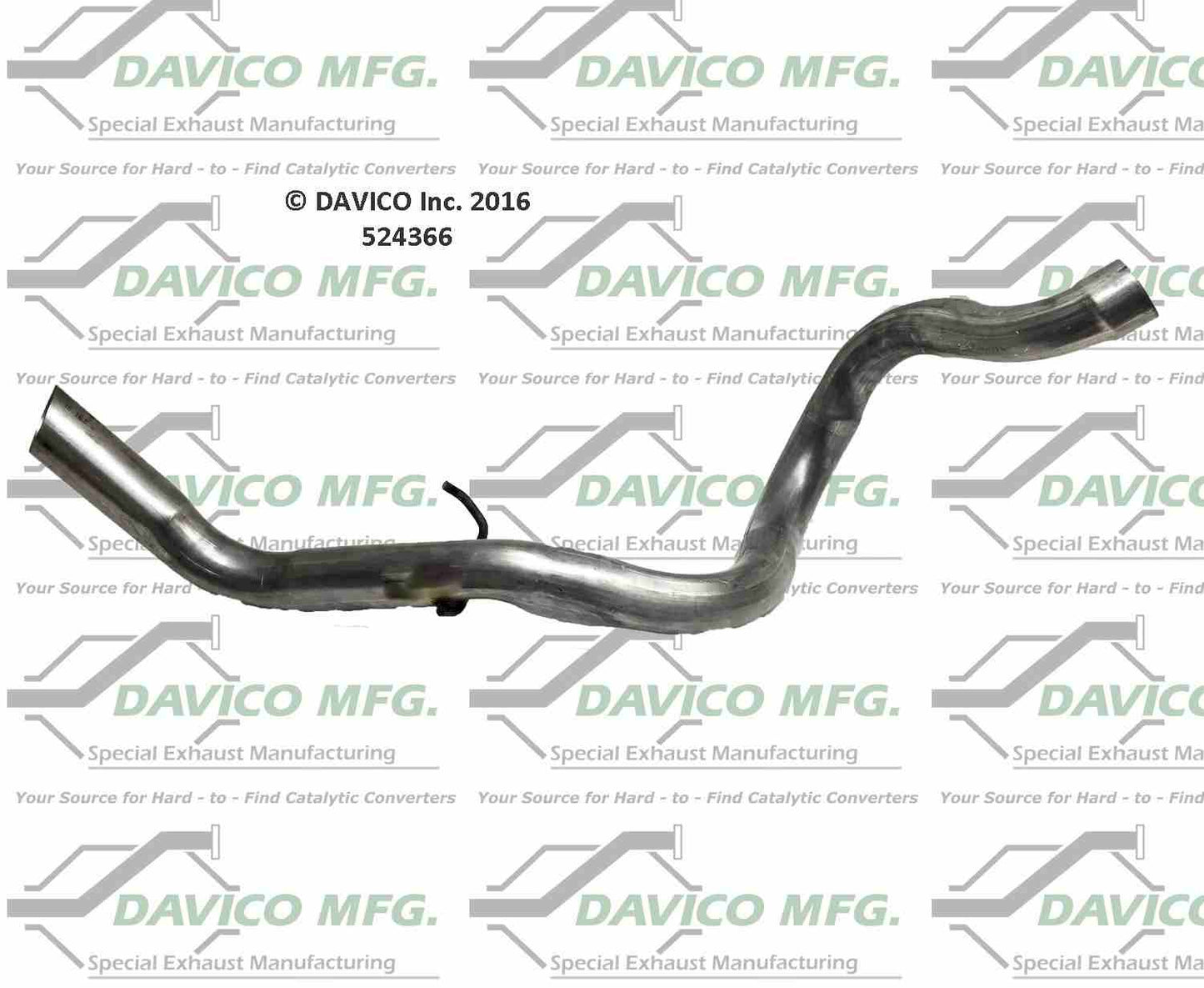 Davico Mfg Exact-Fit Exhaust Pipe 524366