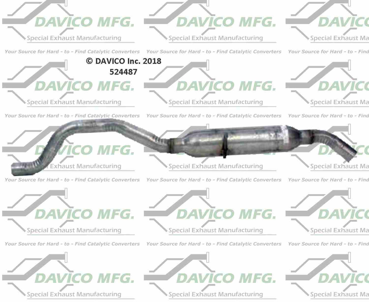 Davico Mfg Exact-Fit Exhaust Pipe 524487