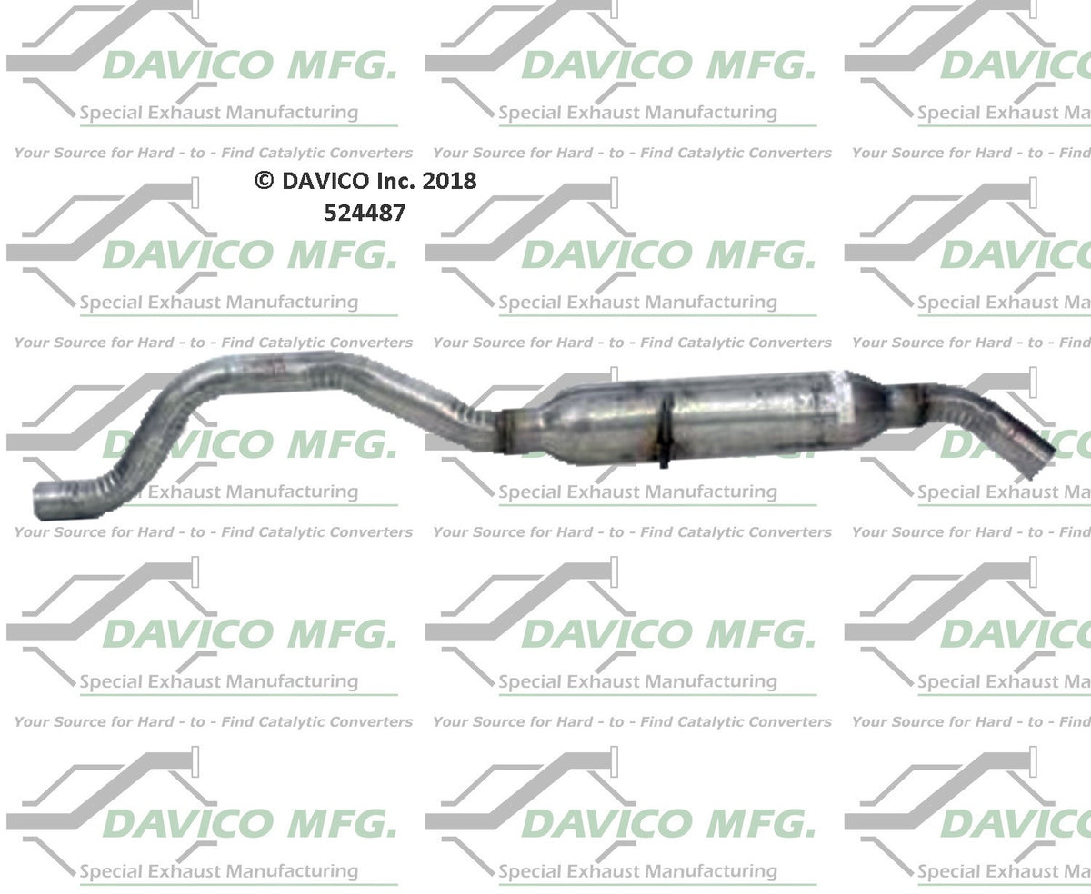 Davico Mfg Exact-Fit Exhaust Pipe 524487