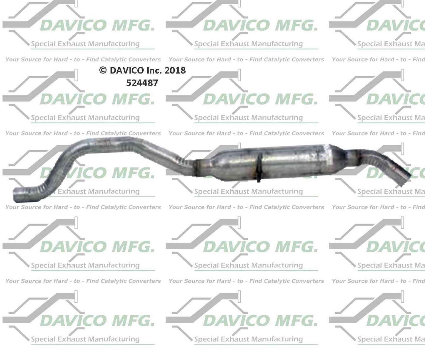Davico Mfg Exact-Fit Exhaust Pipe 524487