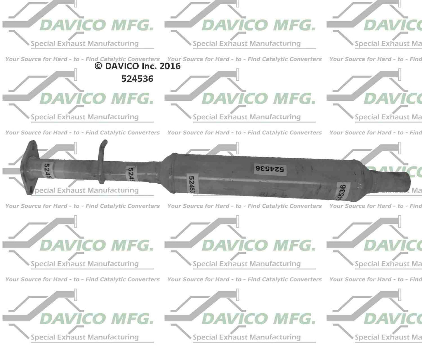 Davico Mfg Exact-Fit Exhaust Pipe 524536