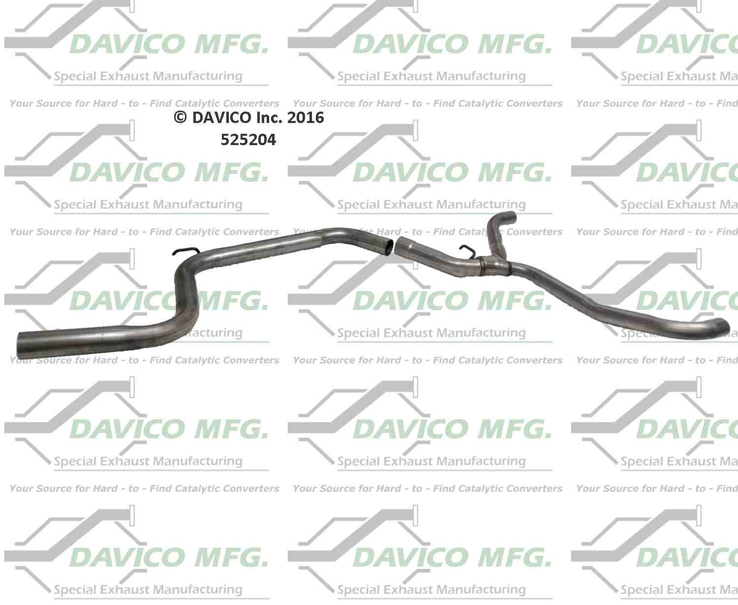 Davico Mfg Exact-Fit Exhaust Pipe 525204