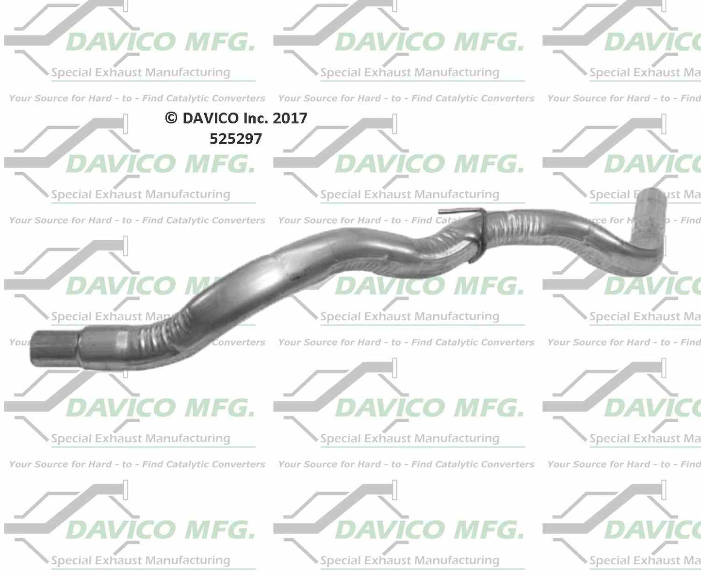 Davico Mfg Exact-Fit Exhaust Pipe 525297