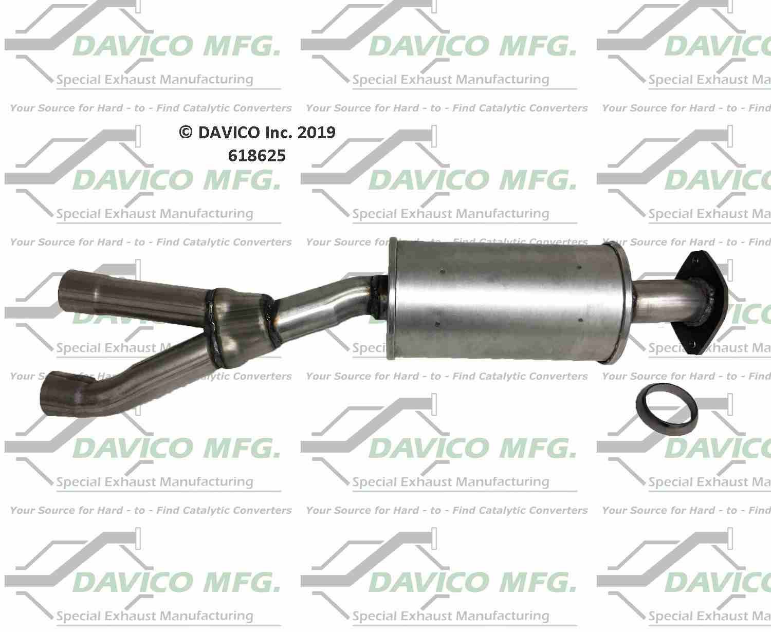 Davico Mfg Direct fit Muffler 618625