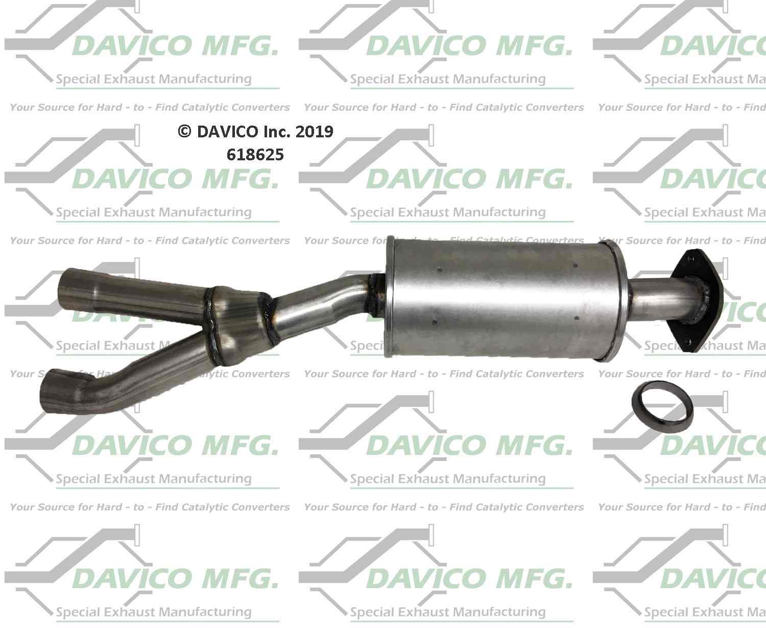 Davico Mfg Direct fit Muffler 618625