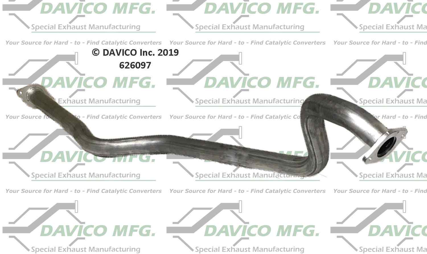 Davico Mfg Exact-Fit Exhaust Pipe 626097