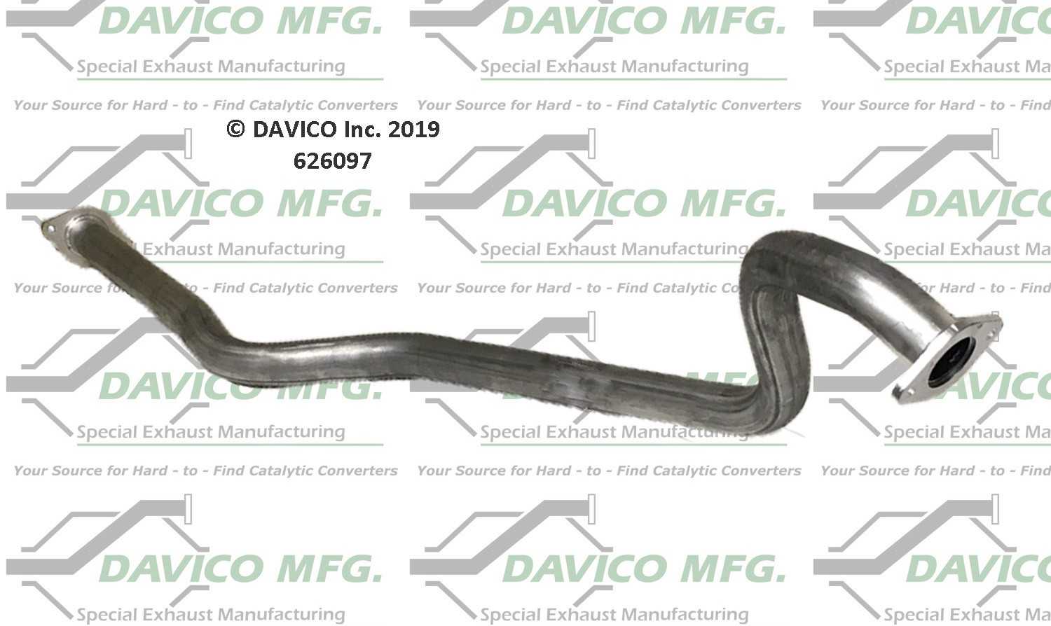 Davico Mfg Exact-Fit Exhaust Pipe 626097