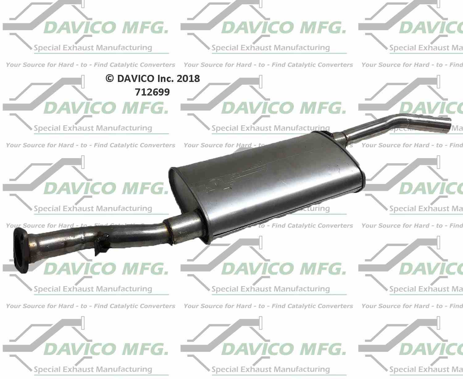 Davico Mfg Direct fit Muffler 712699
